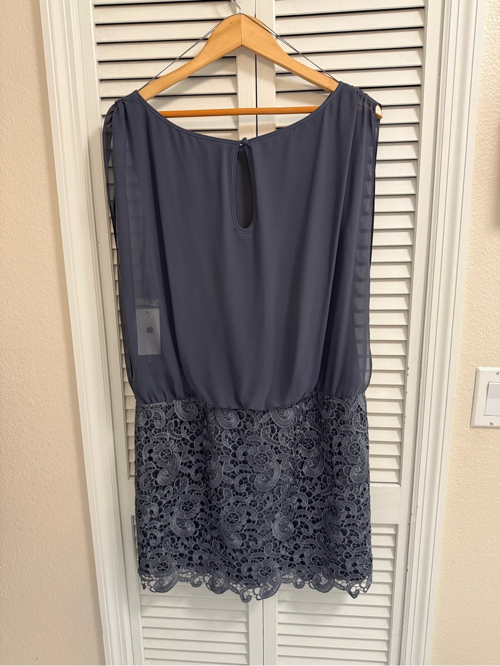 Aidan Mattox Slate Blue Evening Dress